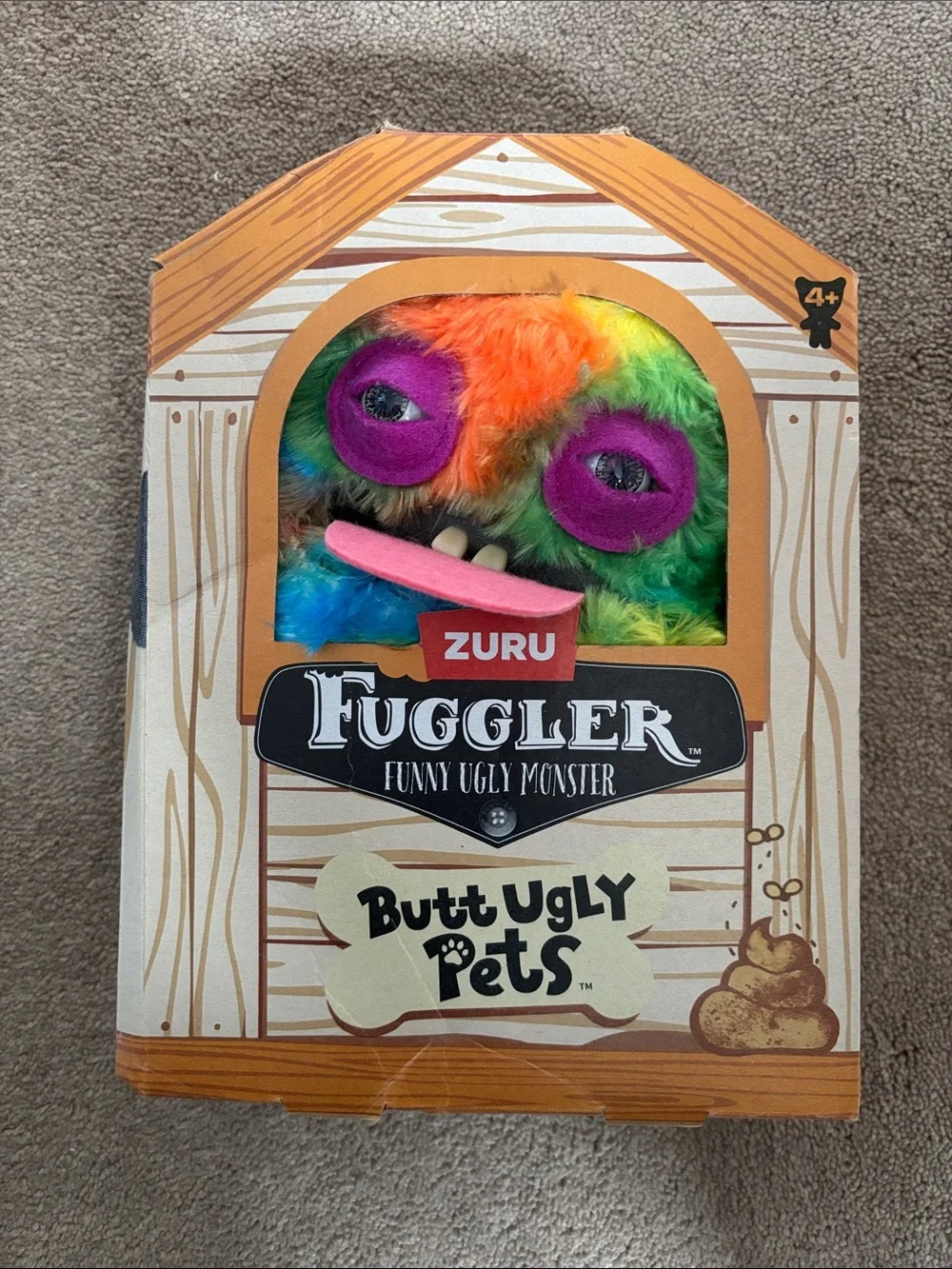 Fuggler Butt Ugly Pets Plush - Rainbow Multicolor